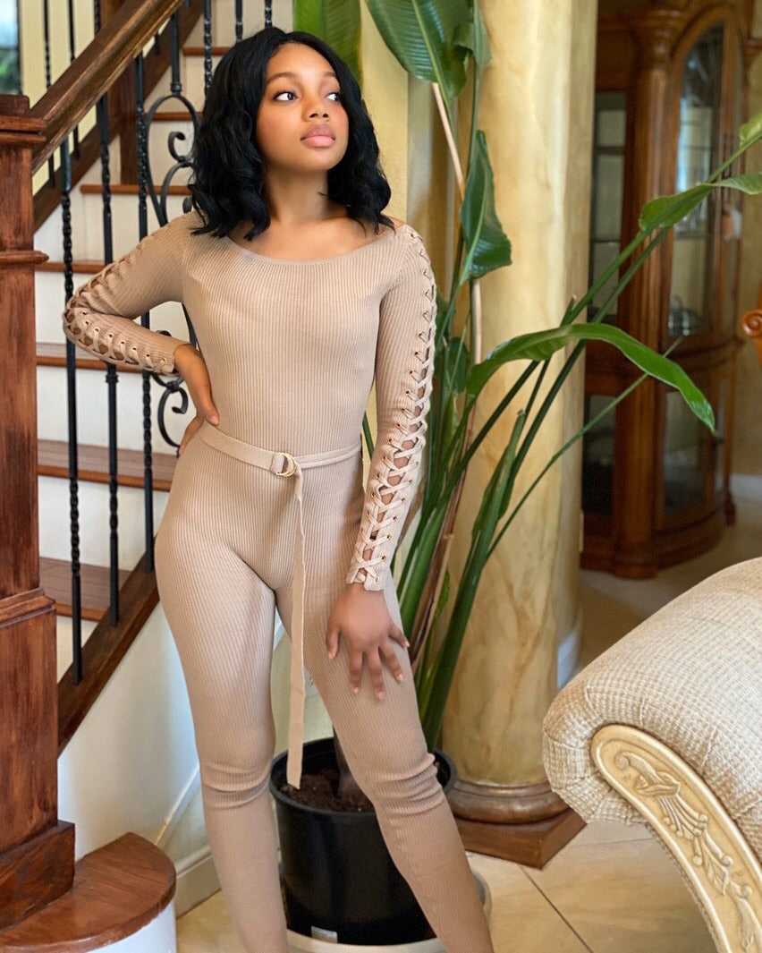 Bare Tan Pants Jumpsuit
