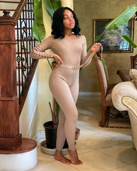 Bare Tan Pants Jumpsuit