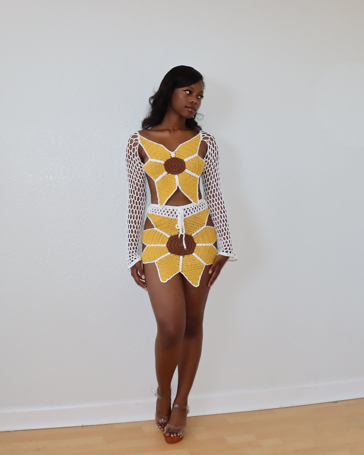 sunflower crochet dress Sunflower Crochet Dress Pattern PDF, Granny Square Baby Dress, Toddler & Girls Crochet Pattern, 4 Languages, Size Variations Available