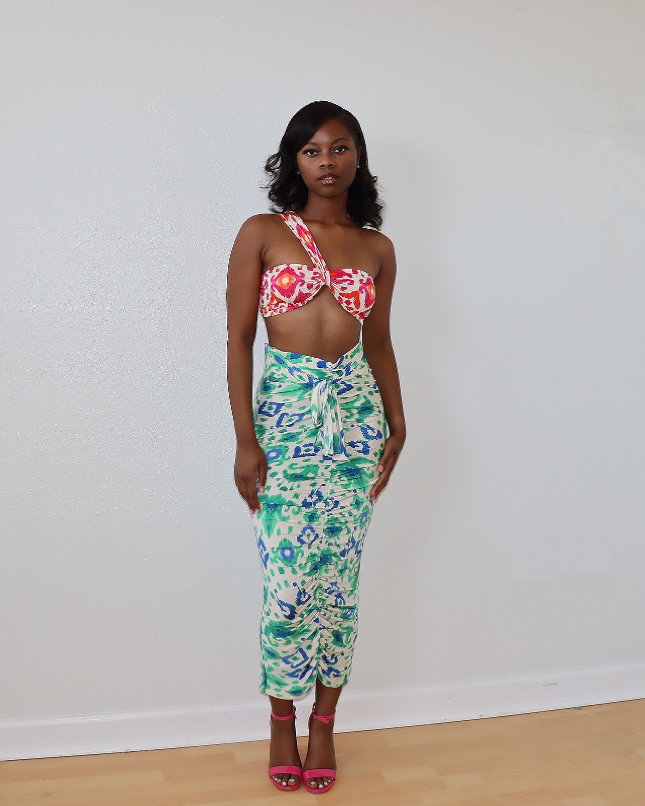 boho babe dress Floral Surplice Maxi Dress with Smocked Waist for Fall