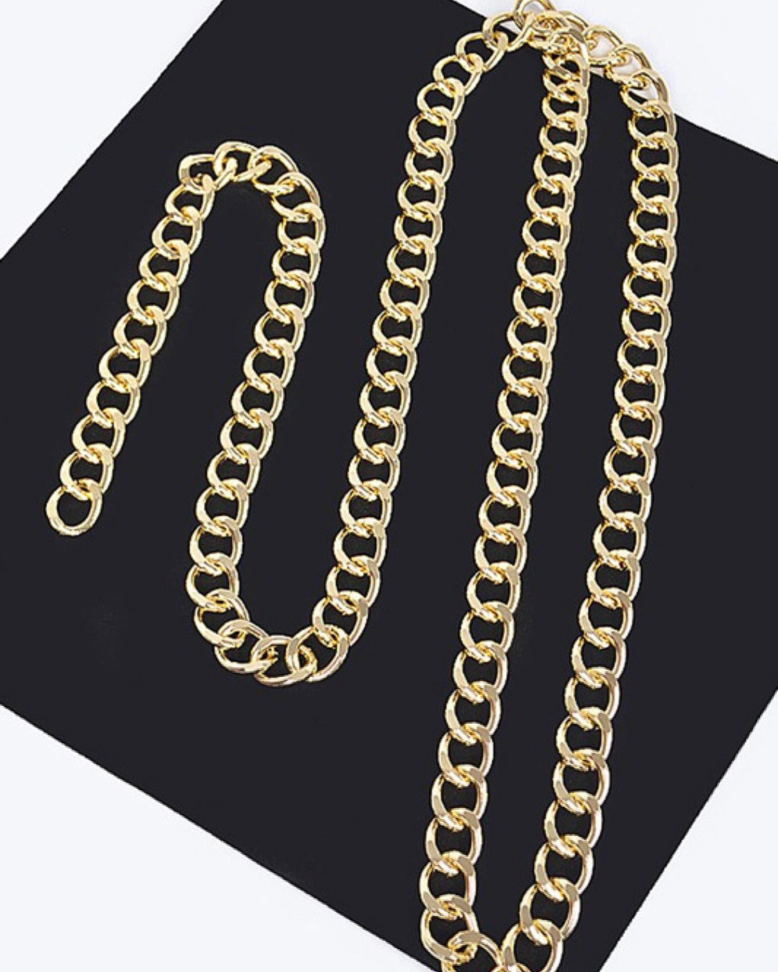 Gold link clearance chain belt